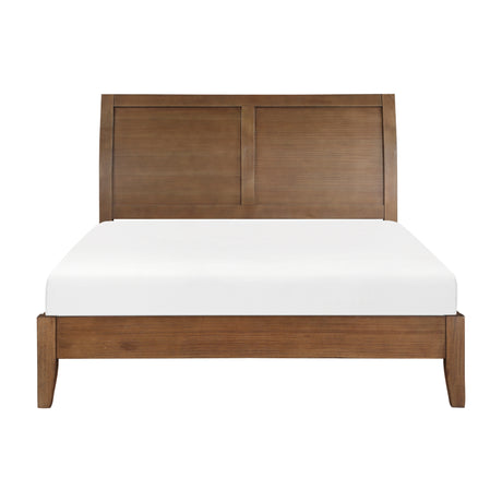 Matteo Light Oak Eastern King Platform Bed with Footboard Storage from Homelegance - Luna Furniture