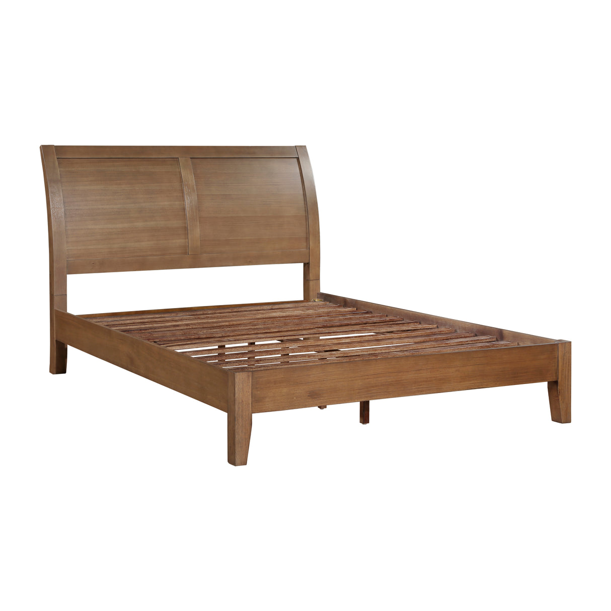 Evans Wire Brushed Light Brown California King Platform Bed from Homelegance - Luna Furniture