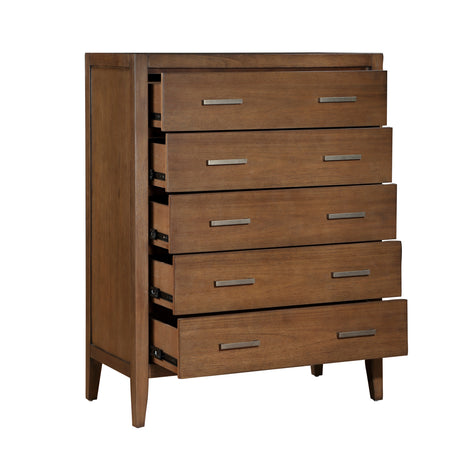 Evans Wire Brushed Light Brown Nightstand from Homelegance - Luna Furniture