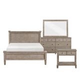 Marceline Gray Oak 4-Piece Bedroom Set (Queen Bed, Nightstand, Dresser, Mirror) from Homelegance - Luna Furniture
