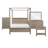 Marceline Gray Oak 4-Piece Bedroom Set (Queen Bed, Nightstand, Dresser, Mirror) from Homelegance - Luna Furniture