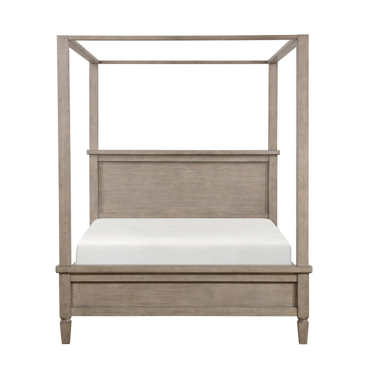 Marceline Gray Oak California King Canopy Platform Bed from Homelegance - Luna Furniture