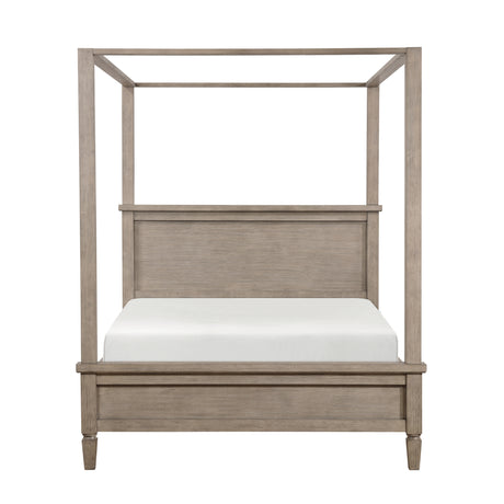Marceline Gray Oak California King Canopy Platform Bed from Homelegance - Luna Furniture