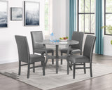 Judson Glitter Gray 5-Piece Dining Set from Crown Mark - Luna Furniture