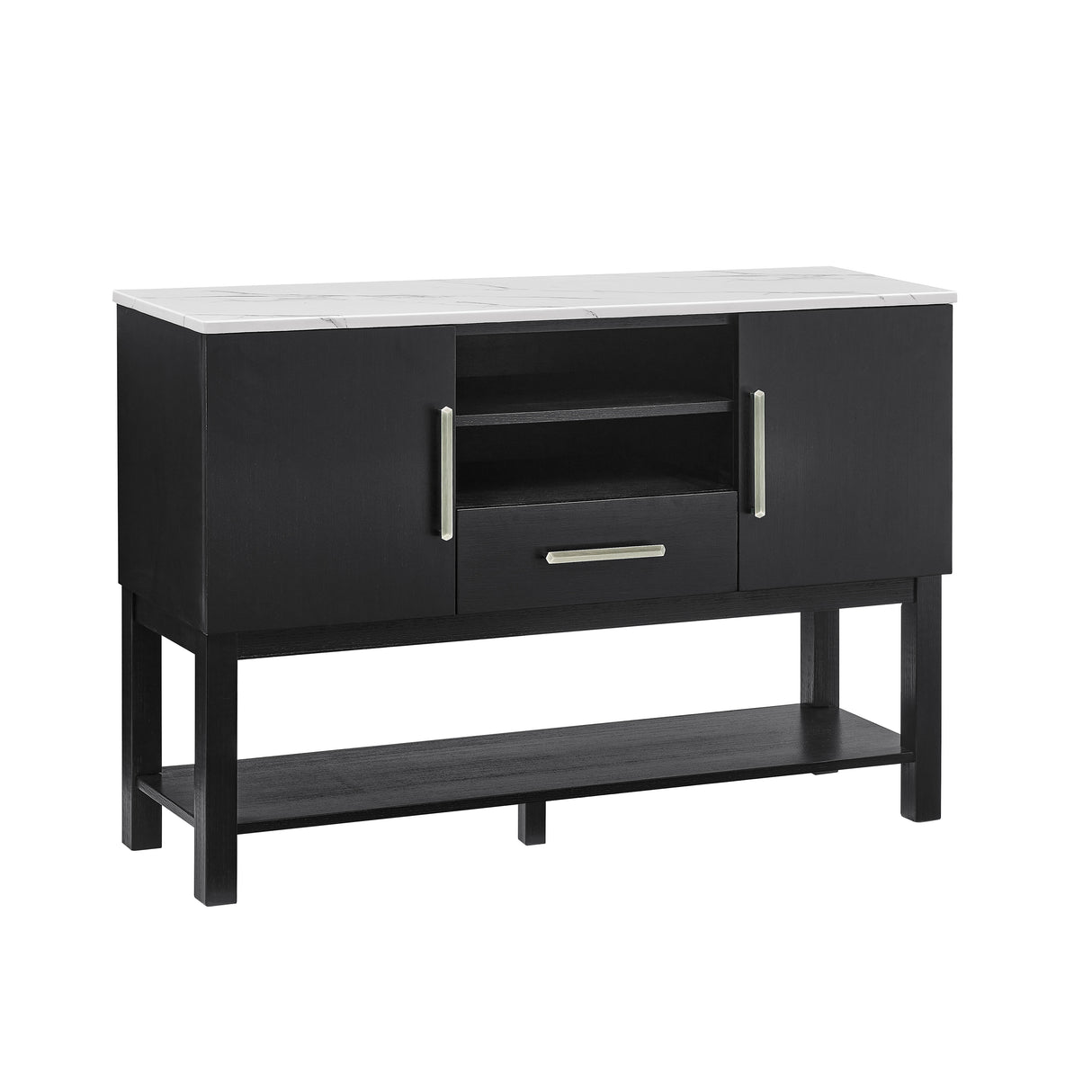 Vance Black Faux Marble Top Sideboard from Crown Mark - Luna Furniture