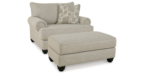 Asanti Chair and Ottoman in Fog from Ashley - Luna Furniture