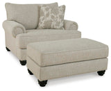 Asanti Fog Oversized Chair and Ottoman from Ashley Furniture - Luna Furniture