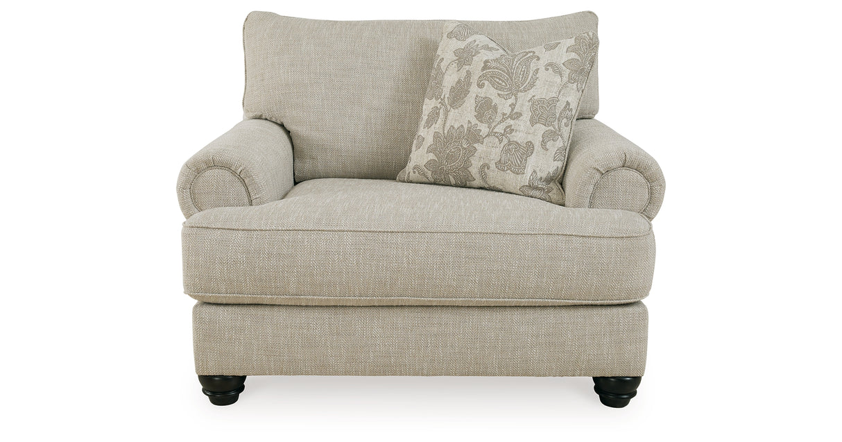 Asanti Sofa, Loveseat, Chair and Ottoman in Fog from Ashley - Luna Furniture