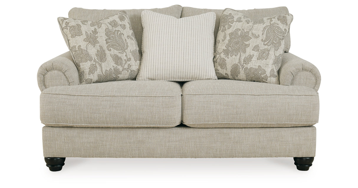 Asanti Sofa, Loveseat, Chair and Ottoman in Fog from Ashley - Luna Furniture