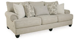 Asanti Sofa, Loveseat, Chair and Ottoman in Fog from Ashley - Luna Furniture
