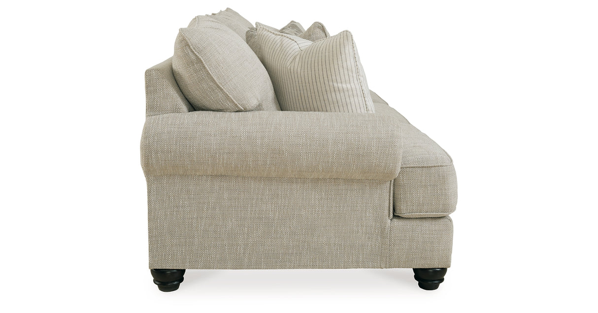 Asanti Sofa, Loveseat, Chair and Ottoman in Fog from Ashley - Luna Furniture