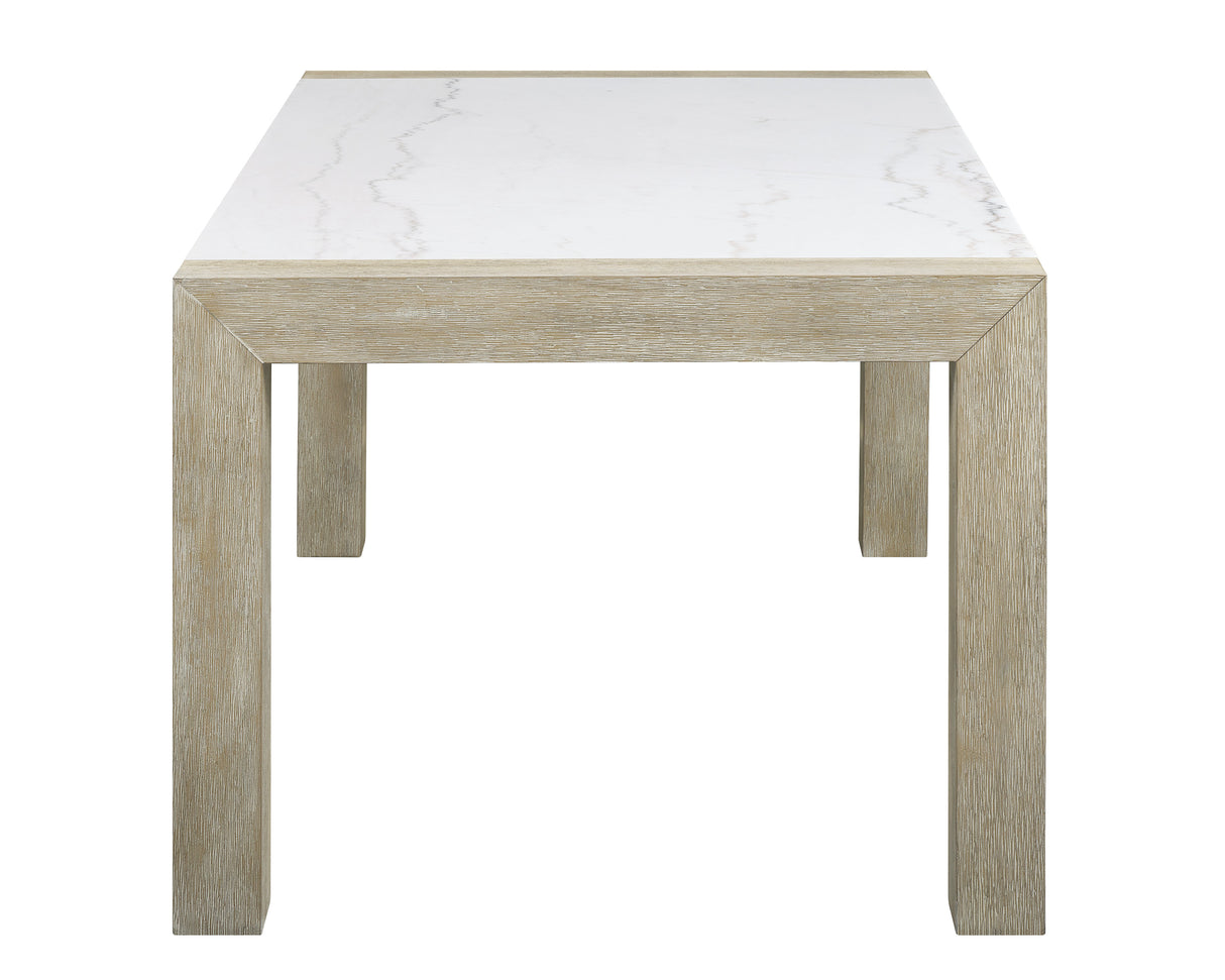 Dune Light Gray Genuine Marble Dining Set from Crown Mark - Luna Furniture