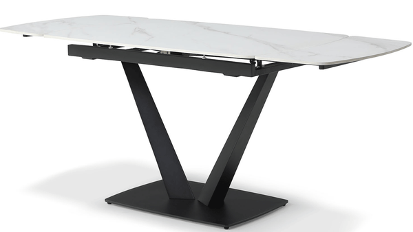 109 White Ceramic Extendable Dining Table