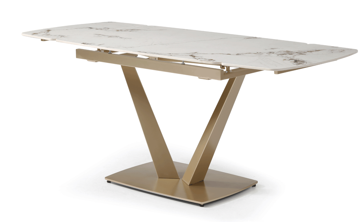 109 Table Golden with 2107 Chairs Dining Table and 4 Chairs from ESF Furniture - Luna Furniture