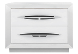 Carmen White Low Nightstand from ESF Furniture - Luna Furniture