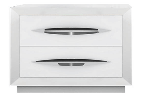 Carmen White Low Nightstand from ESF Furniture - Luna Furniture