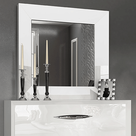 Carmen White Mirror for Single Dresser from ESF Furniture - Luna Furniture