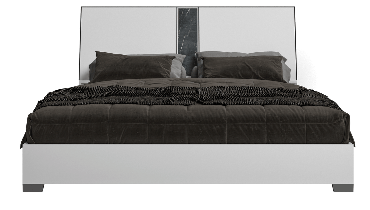 Bianca White Marble King Bed from ESF Furniture - Luna Furniture