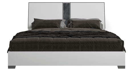 Bianca White Marble King Bed from ESF Furniture - Luna Furniture