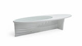 Ellipse White Sculptural Coffee Table from Nova Furniture - Luna Furniture