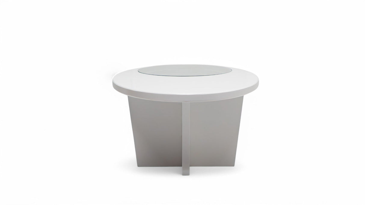 Ellipse White Sculptural Coffee Table from Nova Furniture - Luna Furniture