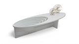 Ellipse White Sculptural Coffee Table from Nova Furniture - Luna Furniture