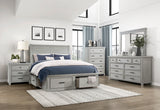Willowbrook Light Gray California King Platform Bed with Storage Footboard and Side Rails from Homelegance - Luna Furniture