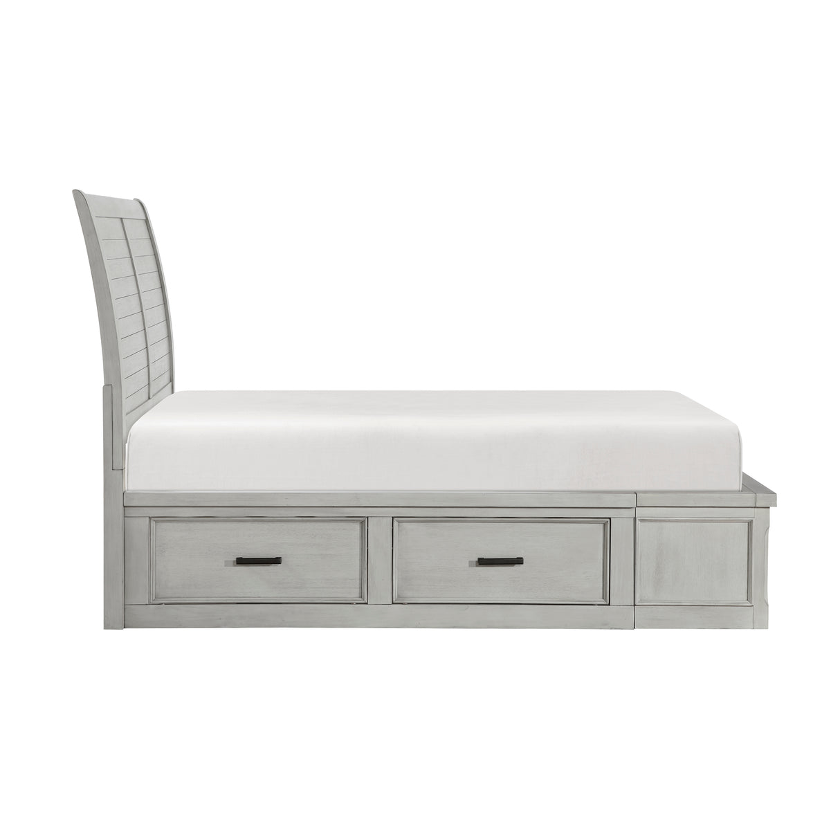 Willowbrook Light Gray California King Platform Bed with Storage Footboard and Side Rails from Homelegance - Luna Furniture