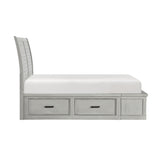 Willowbrook Light Gray California King Platform Bed with Storage Footboard and Side Rails from Homelegance - Luna Furniture