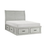 Willowbrook Light Gray California King Platform Bed with Storage Footboard and Side Rails from Homelegance - Luna Furniture