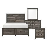 Lenior Gray 4pc Bedroom Set (QB+NS+DR+MR) from Homelegance - Luna Furniture