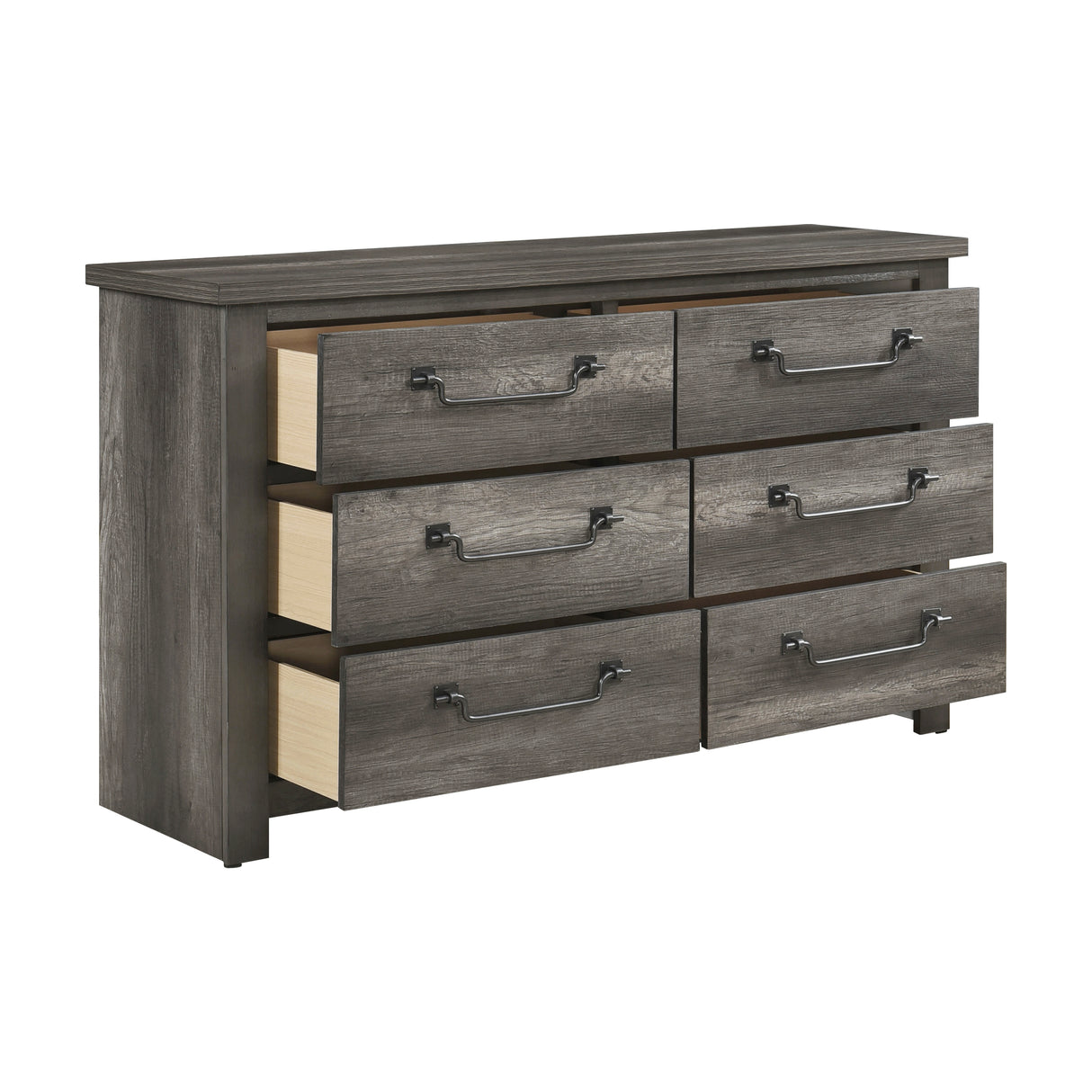 Lenior Gray 4pc Bedroom Set (QB+NS+DR+MR) from Homelegance - Luna Furniture