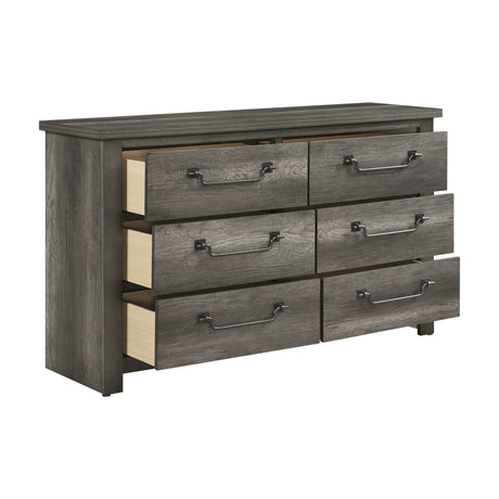 Lenior Gray 5pc Bedroom Set (QB+NS+DR+MR+CH) from Homelegance - Luna Furniture