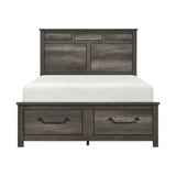 Lenior Gray California King Platform Bed with Footboard Storage from Homelegance - Luna Furniture