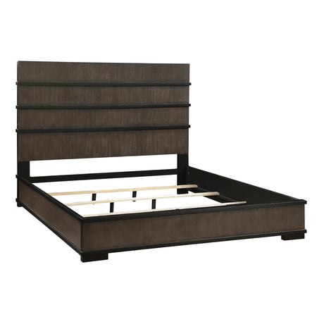 Acworth Brownish Gray Queen Panel Bed from Homelegance - Luna Furniture