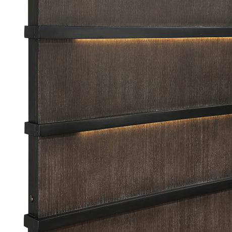 Acworth Brownish Gray 5pc Set (QB+NS+DR+MR+CH) from Homelegance - Luna Furniture