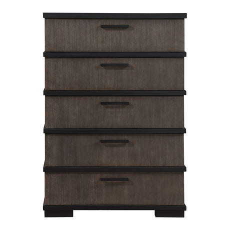 Acworth Brownish Gray 5pc Set (QB+NS+DR+MR+CH) from Homelegance - Luna Furniture