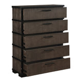 Acworth Brownish Gray 5pc Set (QB+NS+DR+MR+CH) from Homelegance - Luna Furniture