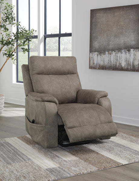 Crestmeade Fossil Power Lift Recliner from Ashley - Luna Furniture