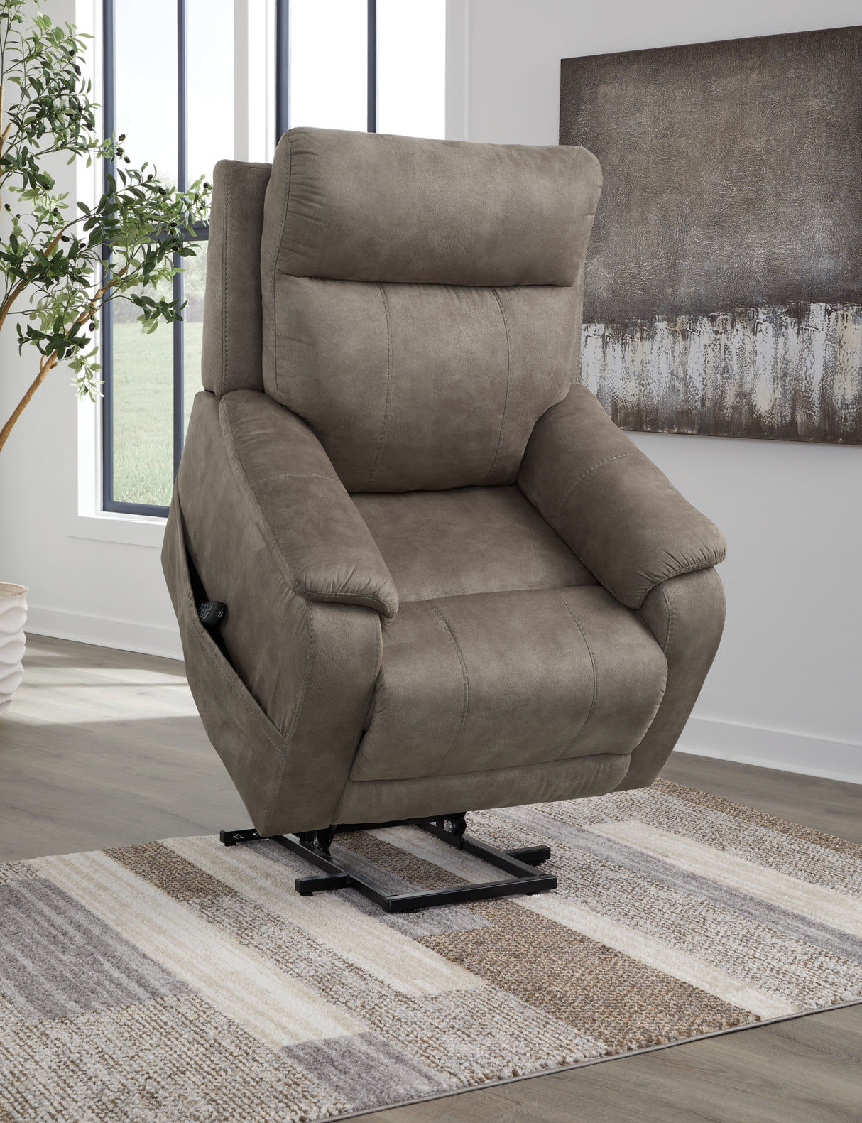 Crestmeade Fossil Power Lift Recliner from Ashley Furniture - Luna Furniture