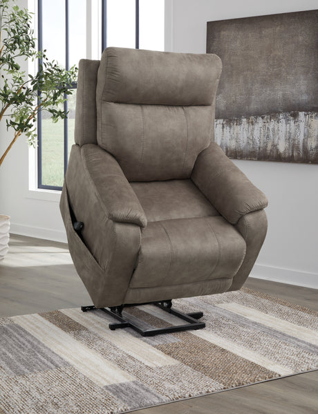 Crestmeade Fossil Power Lift Recliner from Ashley - Luna Furniture