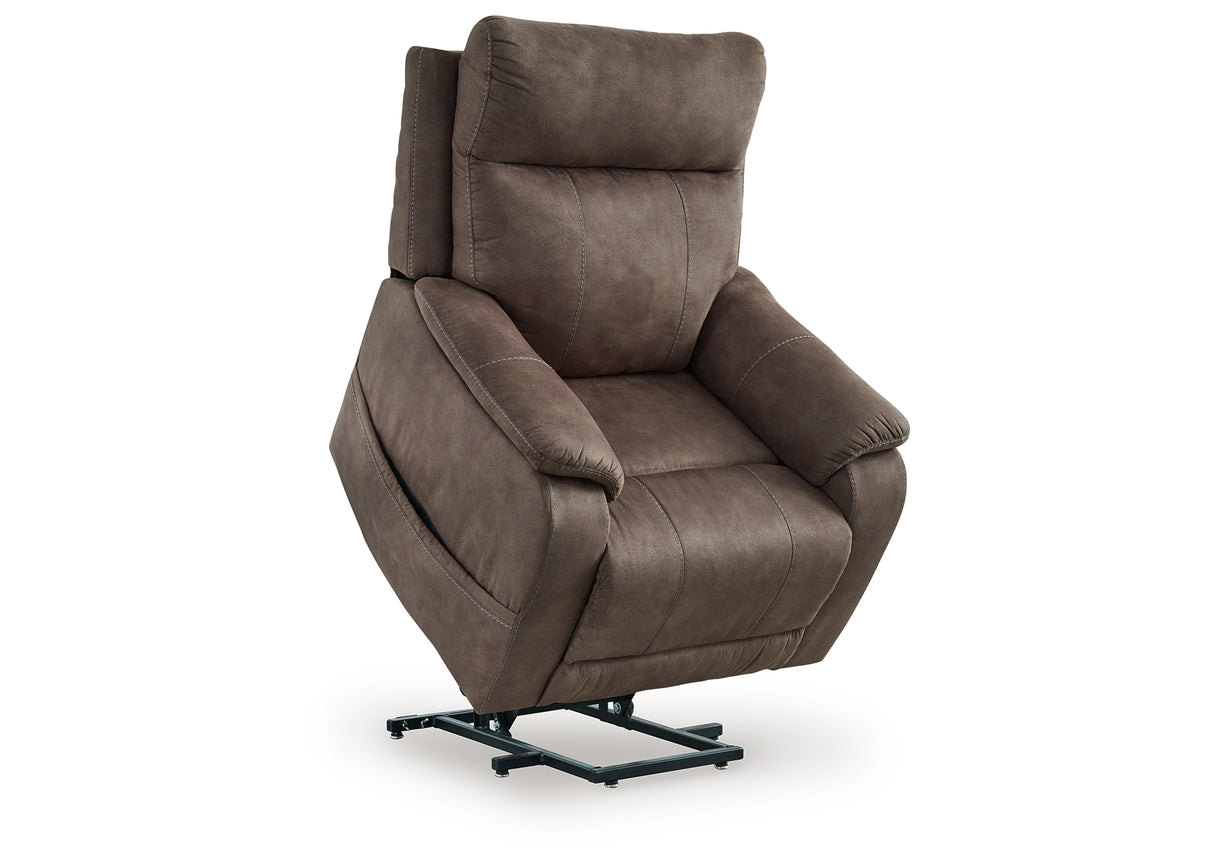 Crestmeade Espresso Power Lift Recliner from Ashley Furniture - Luna Furniture