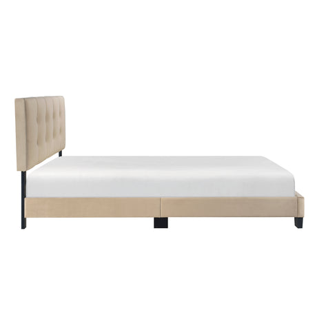 Bari Brown Queen Platform Bed from Homelegance - Luna Furniture