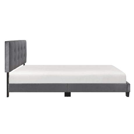 Bari Dark Gray Queen Platform Bed from Homelegance - Luna Furniture