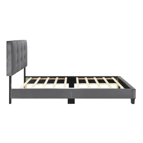 Bari Dark Gray Full Platform Bed from Homelegance - Luna Furniture