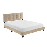 Bari Brown Queen Platform Bed from Homelegance - Luna Furniture