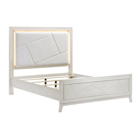 Asteria Antique White Queen Bed from Homelegance - Luna Furniture