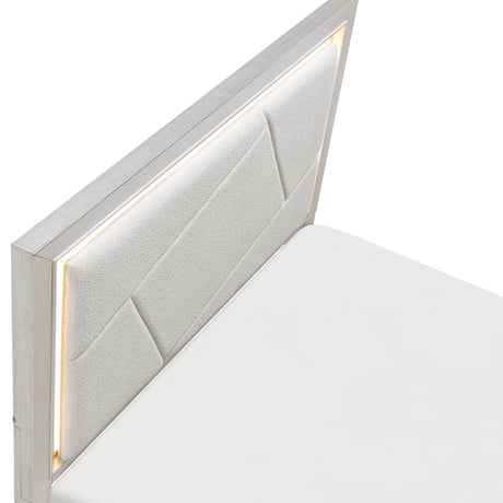 Asteria Antique White Queen Panel Bed from Homelegance - Luna Furniture