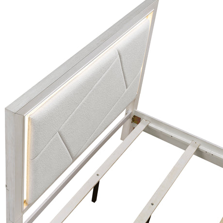 Asteria Antique White Queen Bed from Homelegance - Luna Furniture