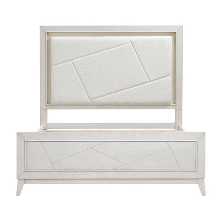 Asteria Antique White Queen Panel Bed from Homelegance - Luna Furniture
